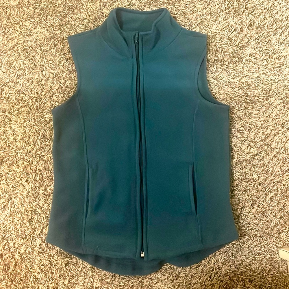 A cute teal vest to wear out!!